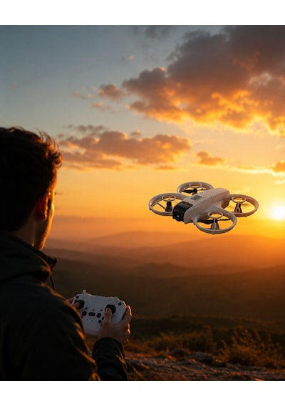 Led Işıklı Mini + Çift Batarya Rc Drone