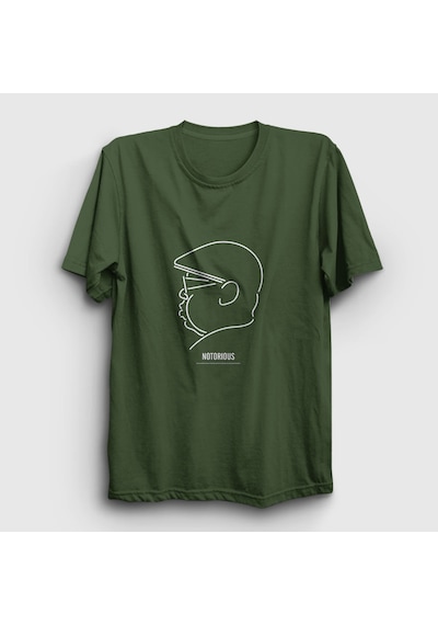 Presmono Unisex Neon The Notorious Bıg T-shirt Haki
