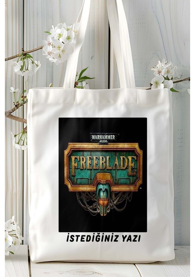 Art Hediye Warhammer 40,000: Freeblade Mobil Oyun Baskılı Omuz Çanta Çift Tafaflı Baskı Kişiye Özel 2 Çok Renkli