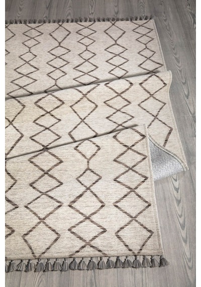 Vizon Renkli Kaymaz Tabanlı Leke Tutmaz Kilim-570