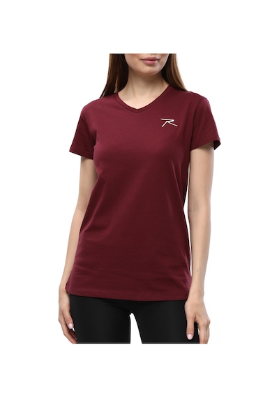 Raru Kadın %100 Pamuk T-Shirt Mulıer Bordo