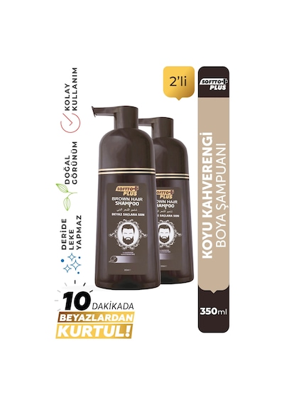 Softto Plus Brown Haır Shampoo 350 Ml 2 Li