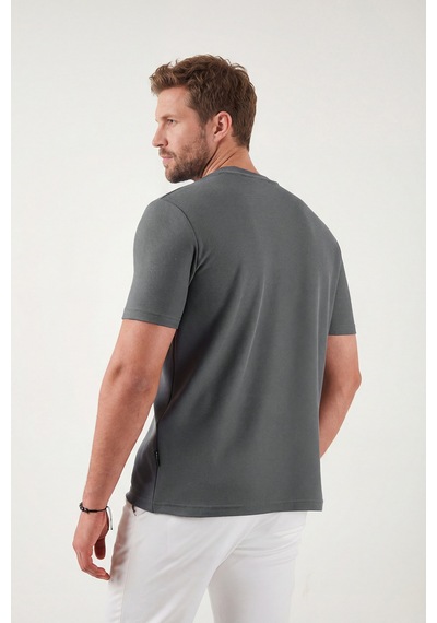 Buratti Pamuklu Regular Fit Yarım Fermuarlı Erkek T Shirt 5902653 Açık Haki