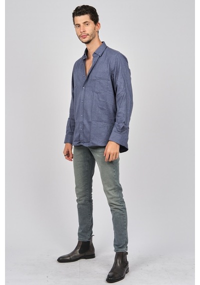 De Leone Erkek Uzun Kollu Yün Apre Gömlek 0171114 Koyu Mavi Koyu Mavi De Leone Erkek Uzun Kollu Yün Apre Gömlek 0171114 Koyu Mavi Koyu Mavi