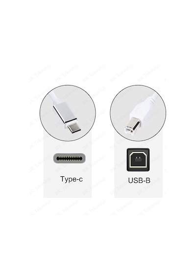Type-C to USB-B Midi - Yazıcı Kablosu 1.5 Metre