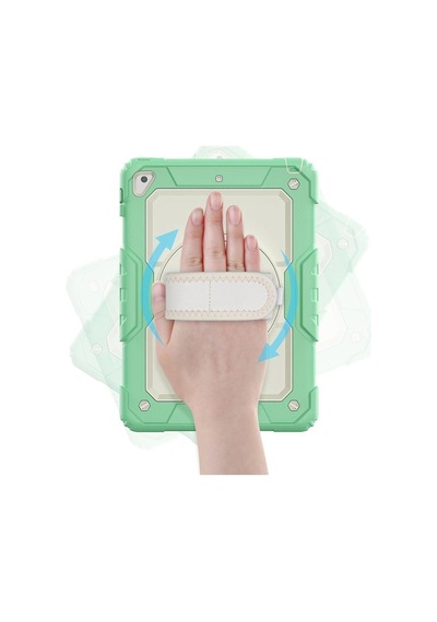 Apple İpad 5 Air 9.7 Kılıf Strap New Tablet Kapak - Yeşil Arka Kapak