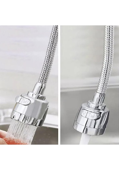 6061 Esnek 360 Hareketli 2 Fonksiyon Spreyli Kubar Musluk Ucu 48 Cm