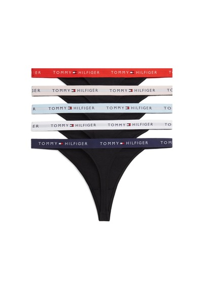 Tommy Hilfiger Kadın 5'li Paket Siyah Tanga Külot-14820