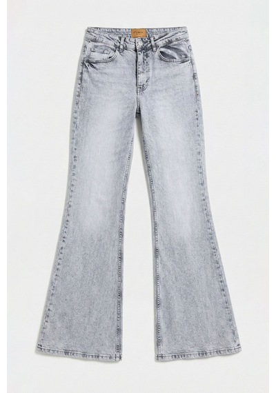 Itsbasic Kadın Gri 4s6-12 Mry Flare Fit Komfort Kumaş Denim Jean