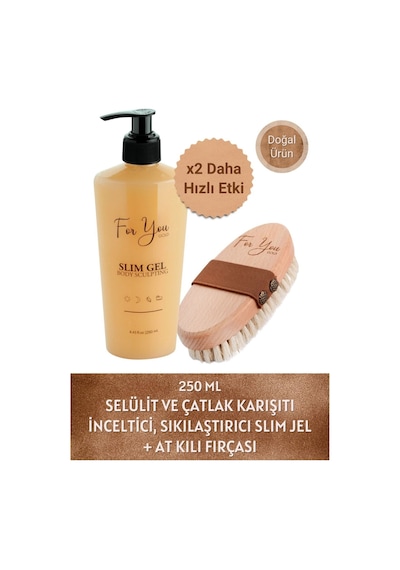 Slim Jel Inceltici-sıkılaştırıcı-bölgesel Incelme-çatlak Ve Selülit Krem-at Kılı Fırçası