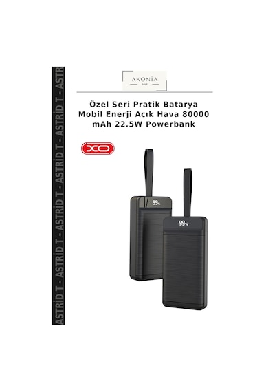 Özel Seri Pratik Batarya Mobil Enerji Açık Hava 80000 Mah 22.5w Powerbank Çok Renkli