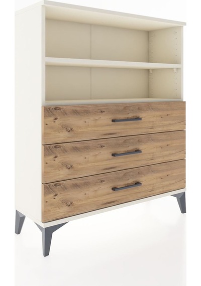 Arges Şifonyer 2 Raflı 3 Çekmeceli 88x30x106 Aytaşı-çam Aytaşı