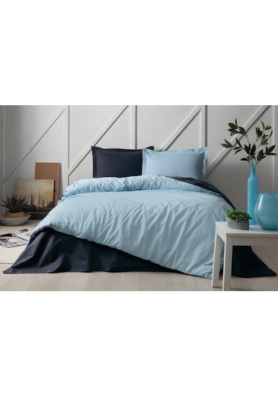 Özdilek Colormix Çift Kişilik Nevresim Takımı Indigo-Mint Mavi