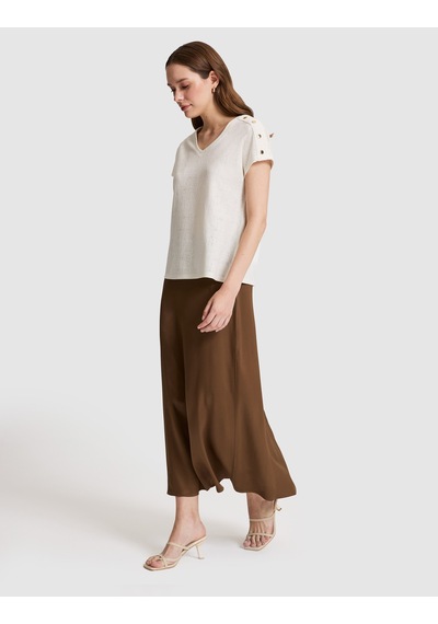 Pierre Cardin Kadın Ekru Tişört 50323604-vr019