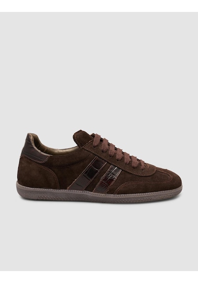 Hakiki Süet Deri Kahverengi Kadın Sneaker Ayakkabı Kahverengi Süet