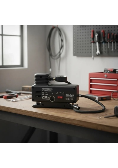 250 Psı Oto Hava Kompresörü - 220v 12v Uyumlu Yol Yardım Lastik Şişirme Pompası