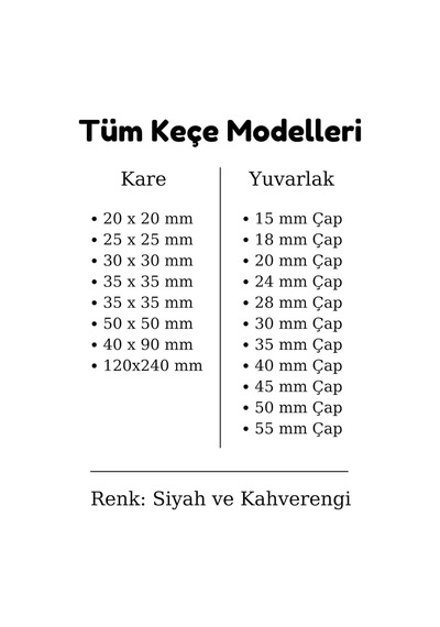 Lexroo Kahverengi 33 Adet Yapışkanlı Sandalye, Masa, Koltuk Altı Parke Koruma Keçesi