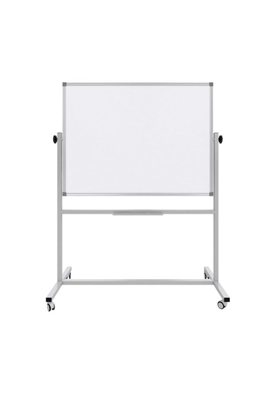 Tr Ayaklı Yazı Tahtası Mobil Çift Taraflı Tekerlekli 360 Dönerli Laminant 90x120 Cm - Beyaz Genel