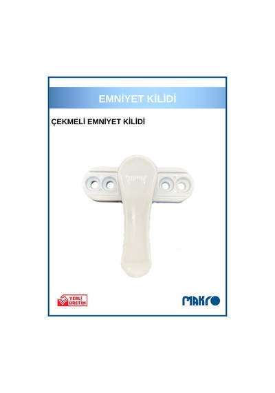Pvc Kapı Pencere Pimapen Balkon Kapısı Çocuk Emniyet Kilidi Güvenlik Çekmeli Metal Beyaz
