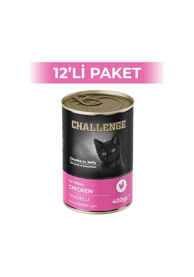 Challenge Tavuklu Yavru Kedi Konservesi 12 x 400 G