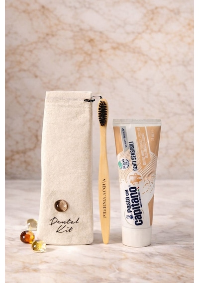 Dental Kit -pharma Acqua Bambu Diş Fırçası + Pasta Del Capitano Denti Sensibili Diş Macunu 75ml