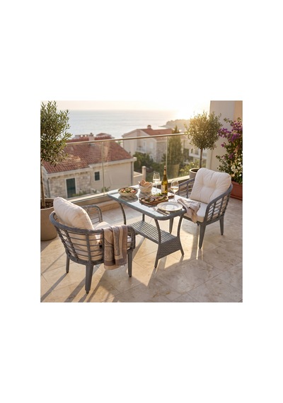 Kartepe 2 Tekli Oturak+sehpa 60 90 Bahçe Balkon Mutfak Takımı,gri Rattan / Krem Kumaş Gri Kartepe 2 Tekli Oturak+sehpa 60 90 Bahçe Balkon Mutfak Takımı,gri Rattan / Krem Kumaş Gri