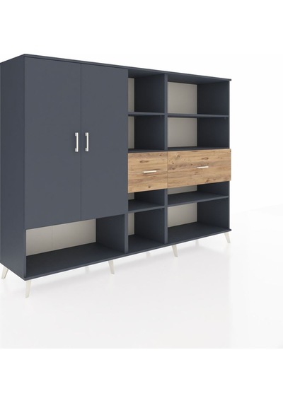 Hyperion Dolap 10 Raflı 2 Çekmeceli 2 Kapaklı 220x44x163 Antrasit-antrasit/çam Antrasıt/atlas Çam - Antrasıt Hyperion Dolap 10 Raflı 2 Çekmeceli 2 Kapaklı 220x44x163 Antrasit-antrasit/çam Antrasıt/atlas Çam - Antrasıt