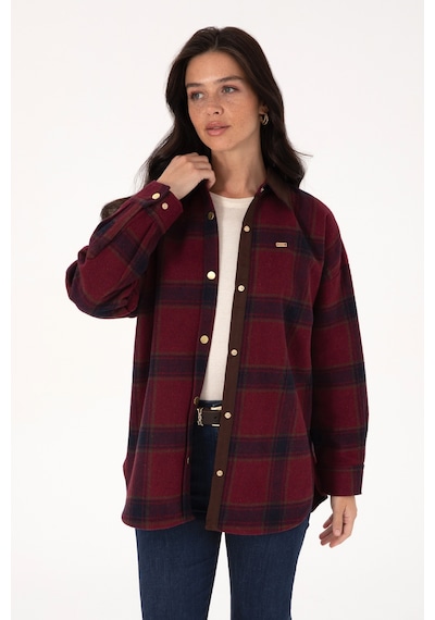 U.s. Polo Assn. Kadın Plum Gömlek Desenli 50317225-vr177 New Plum