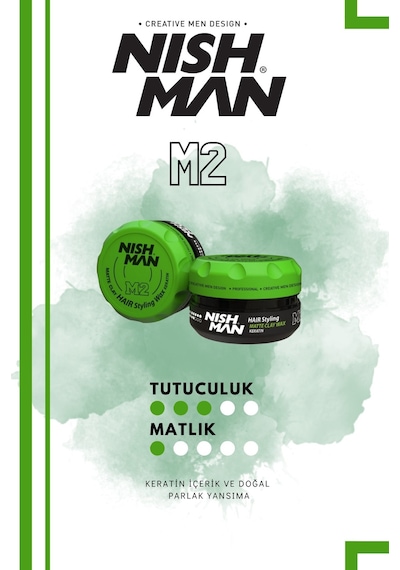 M2 Saç Şekillendirici Keratin Doğal Parlak Kil Wax
