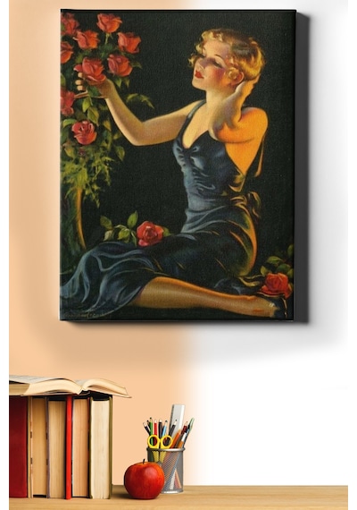 Webstyle Sayılarla Boyama Seti Kasnaklı Güllerin Içindeki Kadın 50 X 65 Cm