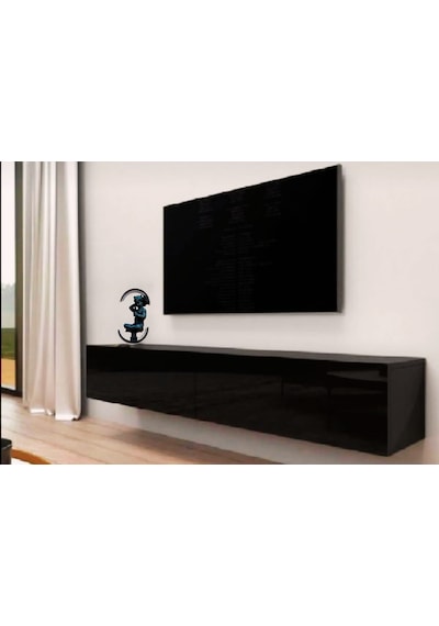 Mac Dizayn Adresan Tv Ünitesi 200 Cm Parlak Siyah Highgloss Modern Tv Sehpası Parlak Siyah Mac Dizayn Adresan Tv Ünitesi 200 Cm Parlak Siyah Highgloss Modern Tv Sehpası Parlak Siyah