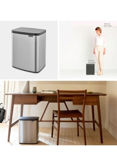 Brabantia Bo Fpp Matt Steel Çöp Kutusu 12lt Çelik