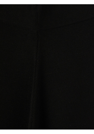 Lcwaıkıkı Classic Siyah Beli Lastikli Geniş Paça Kadın Triko Pantolon