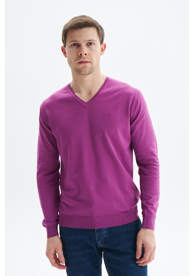 AR-MA Arma Erkek Slim Fit Basic V Yaka Triko Kazak K9kro0852 Mor