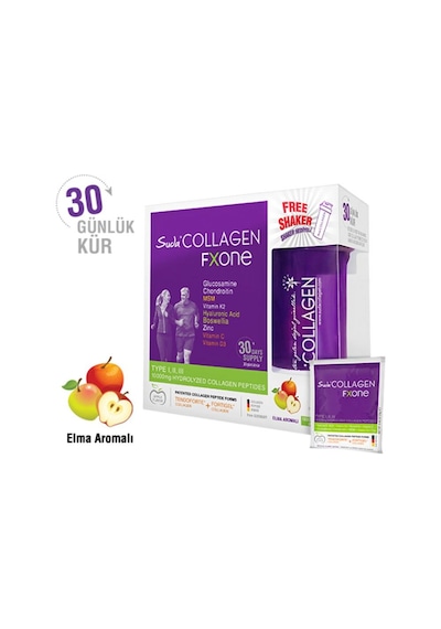 Suda Collagen Fxone Takviye Edici Gıda Elma Aromalı 30 x 13 Gr -