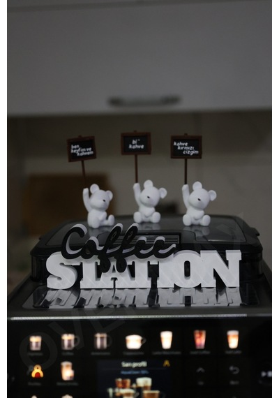 Coffee Station Yazısı - Modern Kahve Köşesi Temalı Dekor Coffee Station - 836016861