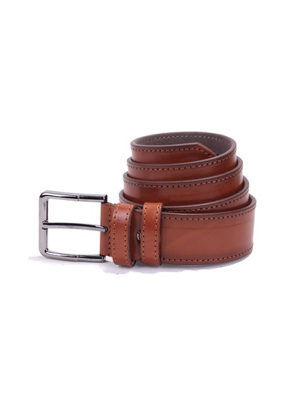 Dagoster DMK26-354 Taba 4 CM Suni Deri Erkek Kemer Taba