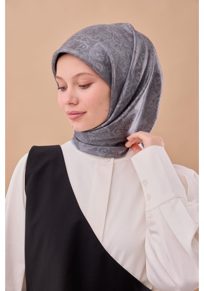 Silk Home Shiny Eşarp 75012-10 Füme, Gümüş