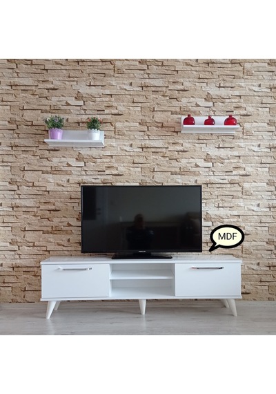 Mobilya Sepeti ( Ms 70 ) Mdf Tv Ünitesi Dolabı,Raflı,Beyaz