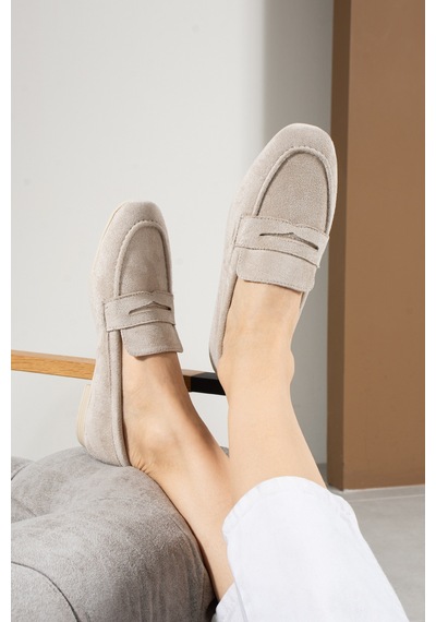 Coco Kadın Loafer Babet Bej