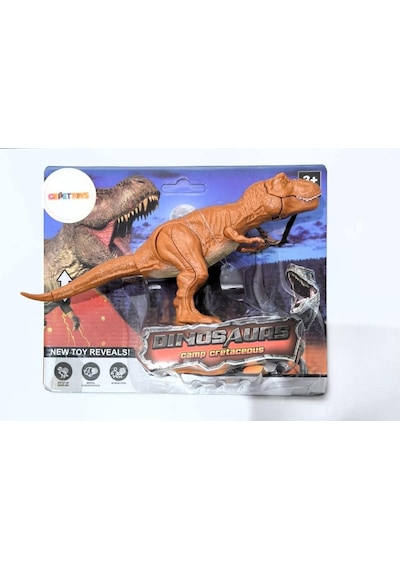 Ws5305 Ağzı Ve Eklem Yerleri Hareket Ettirilebilir T-rex Dinazor Figürü Açık Kahverengi