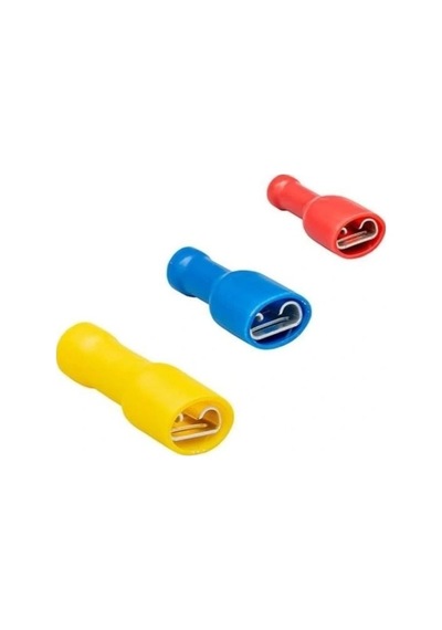 Tpfd - 2638 1.5-2.5mm2 Tam İzoleli Dişi Faston Tip Kablo Ucu Mavi - 100 Adet