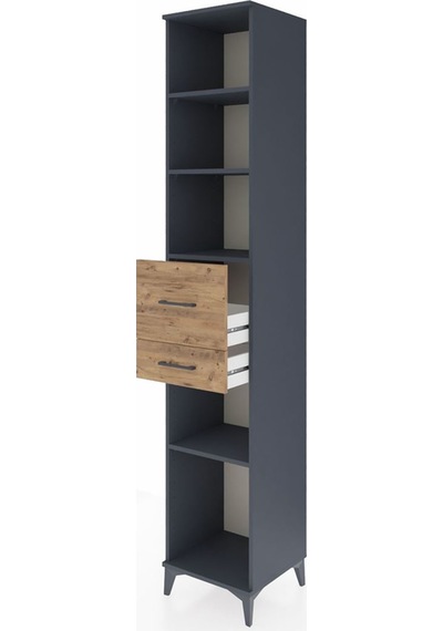 Hyperion Dolap 4 Raflı 2 Çekmeceli 44x44x243 Antrasit-çam Antrasit Hyperion Dolap 4 Raflı 2 Çekmeceli 44x44x243 Antrasit-çam Antrasit