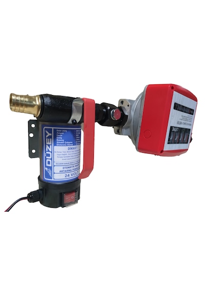 24 Volt Mazot Aktarma Pompası & Mekanik Mazot Sayaç Seti Litre Ö