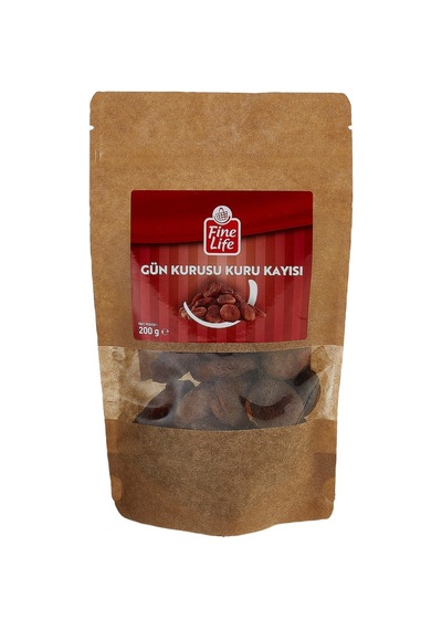 Fine Life Gün Kurusu Kayısı 200 G No 2-3 Doğal Kuru Meyve 2'li Ekonomik Paket - 2 Adet Tarı