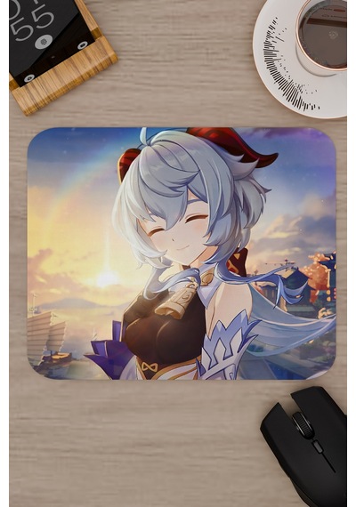 Ganyu Genshin Impact Anime Gacha V3 - 22x18 Gaming Mouse Pad Fare Altlığı