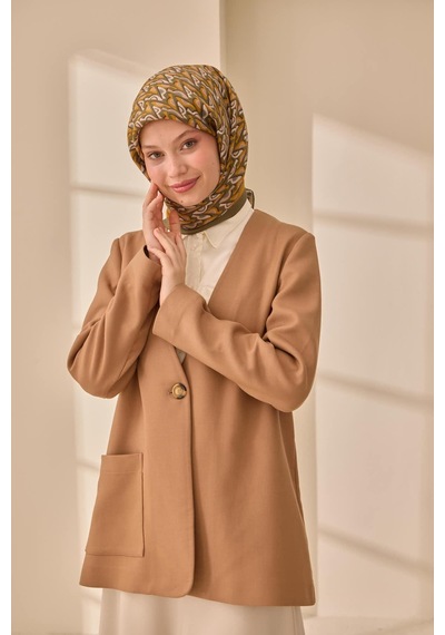 Silk Home Aura Eşarp 140006-18 Haki, Yanık Sarı, Vizon