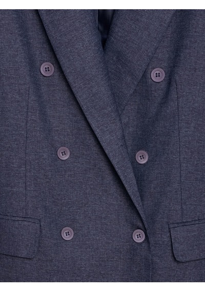 DİLVİN 60811 Keten Karışımlı Blazer Ceket-lacivert