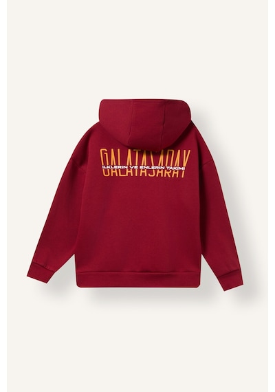 Defacto Galatasaray Baskılı Kanguru Cepli Kapüşonlu Sweatshirt Erkek Çocuk I6540a826wnrd119 Kırmızı-rd119