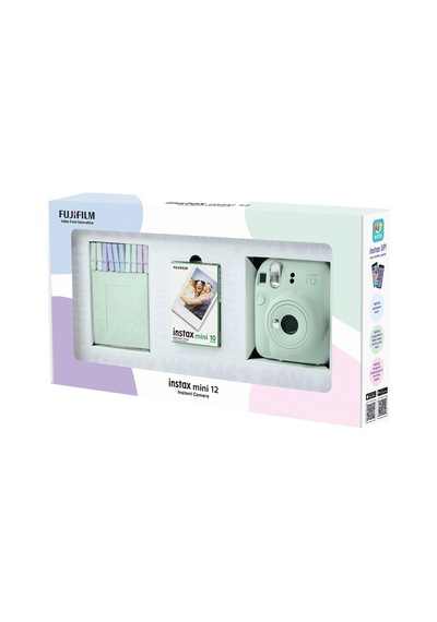 Fujifilm Instax Mini 12 Fotoğraf Makinesi + 10'lu Film + Mandal  Yeşil